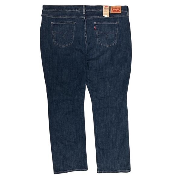 Levi's Womens 24W M Jeans Classic Straight Mid Rise Blue Sculpts Support Stretch - Picture 3 of 7